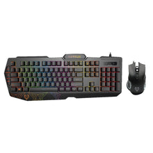 VERTUX | Ergonomic Backlit Wired Gaming Keyboard & Mouse With Programable Macro Keys Black | VENDETTA.E