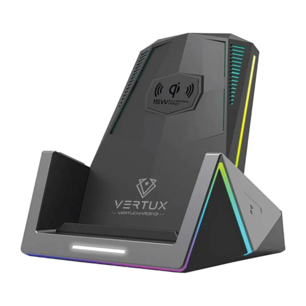 VERTUX | 15W High Speed Pro-Gaming Wireless Charging Station with 18W USB-C PD & QC3.0 | VERTUCHARGE-QI