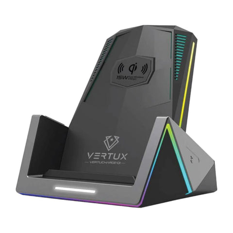 VERTUX | 15W High Speed Pro-Gaming Wireless Charging Station with 18W USB-C PD & QC3.0 | VERTUCHARGE-QI