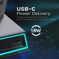 VERTUX | 15W High Speed Pro-Gaming Wireless Charging Station with 18W USB-C PD & QC3.0 | VERTUCHARGE-QI