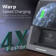 VERTUX | 15W High Speed Pro-Gaming Wireless Charging Station with 18W USB-C PD & QC3.0 | VERTUCHARGE-QI