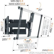 VOGEL'S | TV BRACKET Thin 550 Turn 120 42''-100''