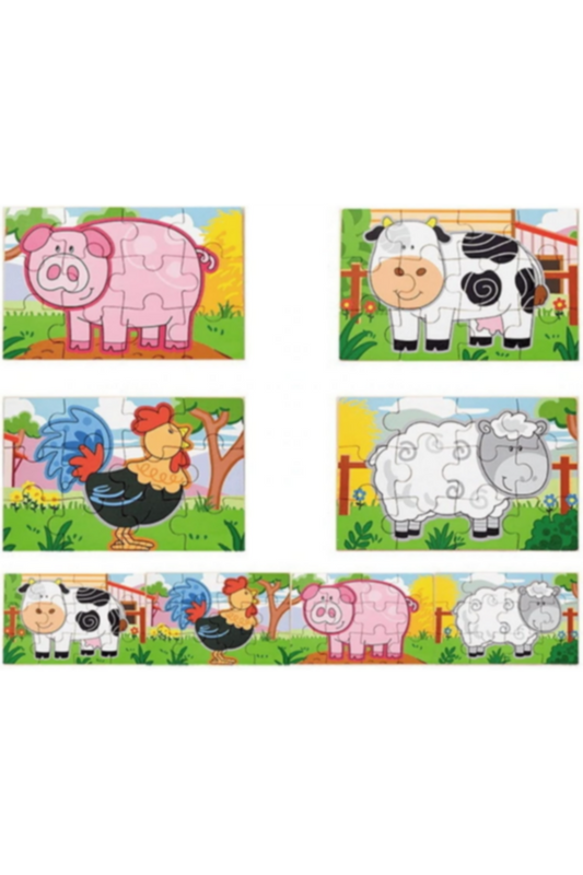 VIGA | 4 - Farm Puzzle Box For Kids Ages 2+ Years | 50069