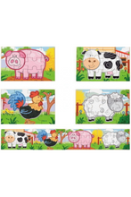 VIGA | 4 - Farm Puzzle Box For Kids Ages 2+ Years | 50069