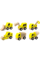VIGA | 6 Wooden Construction Vehicles Set | 50541