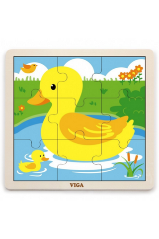 VIGA | Wooden 9 Piece Puzzle  - Duck | 51436