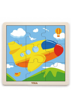 VIGA | Wooden 9 Piece Puzzle  - Plane | 51447