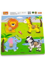 VIGA | Big Wooden Knob Puzzle Wild Animals | 50840
