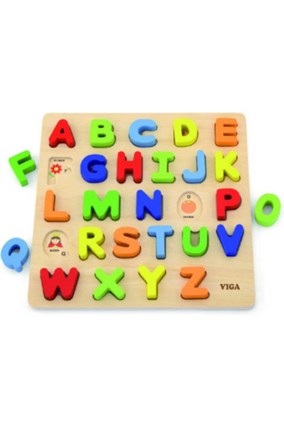 VIGA | Block Puzzle Alphabet Uppercase Age 18 Months+ | 50124