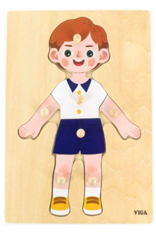 VIGA | Body Parts Puzzle-Boy 7 pcs | 44667