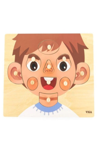 VIGA | Face Parts Puzzle-Boy | 44664