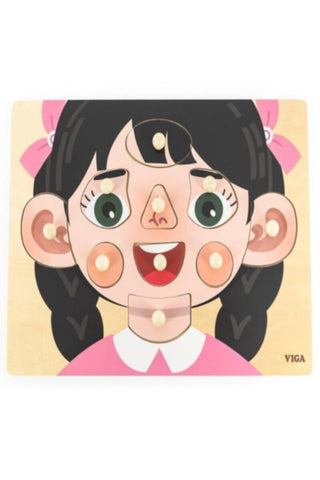 VIGA | Face Parts Puzzle-Girl | 44665