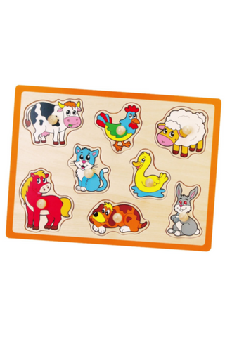 VIGA | Flat Puzzle - Farm Animals Age 3+ Yrs | 50017