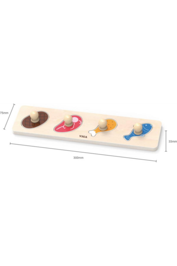 VIGA | Flat Puzzle - Meat & Fish Rectangular | 44533
