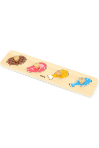 VIGA | Flat Puzzle - Meat & Fish Rectangular | 44533