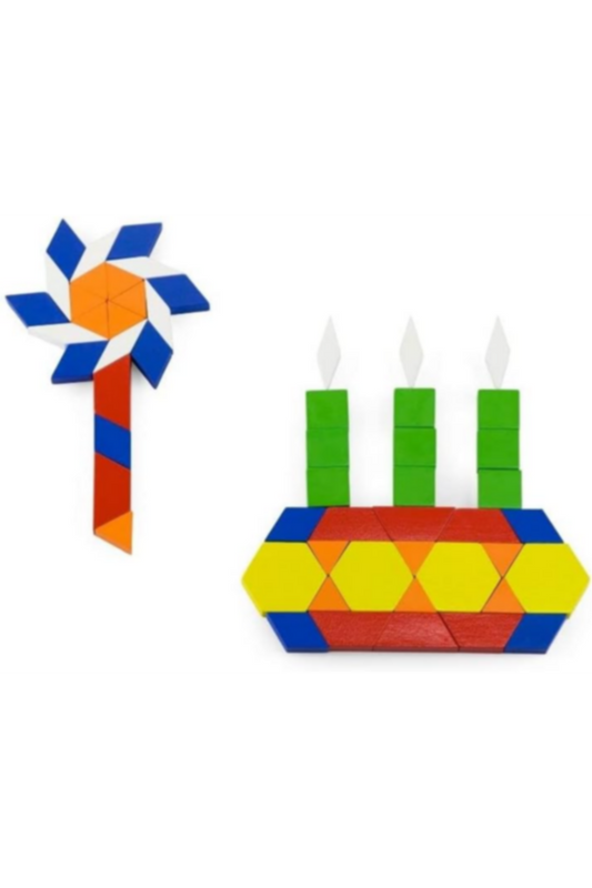 VIGA | Wood Pattern Blocks 250 Pcs | 50065