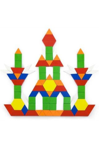 VIGA | Wood Pattern Blocks 250 Pcs | 50065