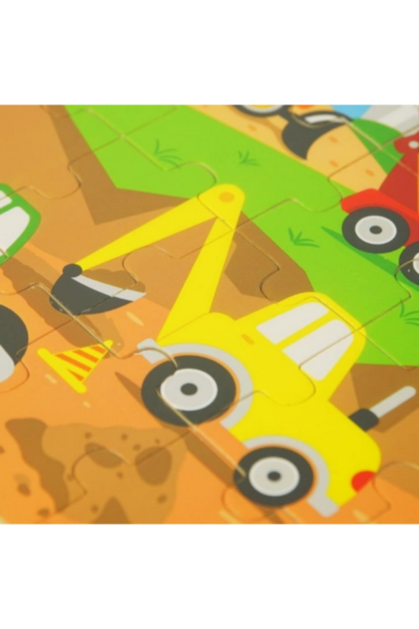 VIGA | Jigsaw Construction Car Puzzle Toy Gift For Kids Ages 1+ Year | 51463