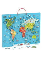 VIGA | Magnetic World Puzzle + Dry Erase Board | 44508