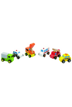 VIGA | Small Wooden Car Set - 6 Pcs Age 3+ Yrs | 59621
