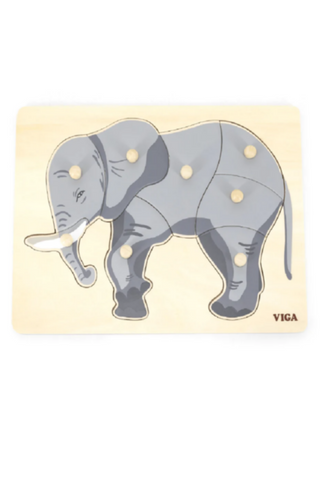 VIGA | Montessori Elephant Peg Puzzle | 44601