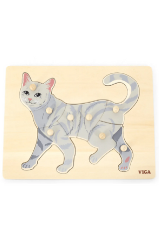 VIGA | Montessori Puzzle Cat Ages 18+ Months | 44612