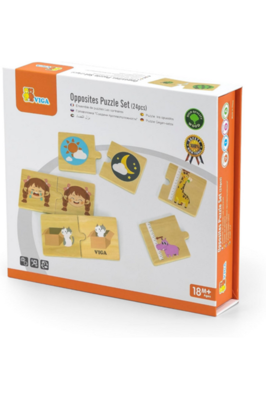 VIGA | Wood Opposites Puzzle Set | 44674