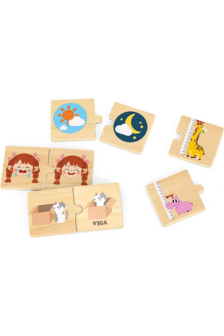 VIGA | Wood Opposites Puzzle Set | 44674