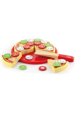 VIGA | Pretend Play Wooden Cutting Pizza Set Toy For Kids Ages 3+ Years | 58500