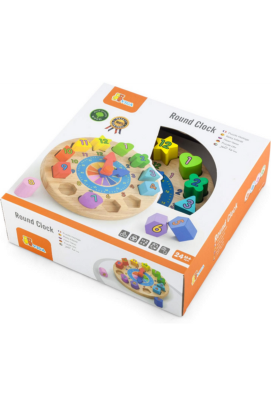 VIGA | Shape Sorting Puzzle - Clock | 59235