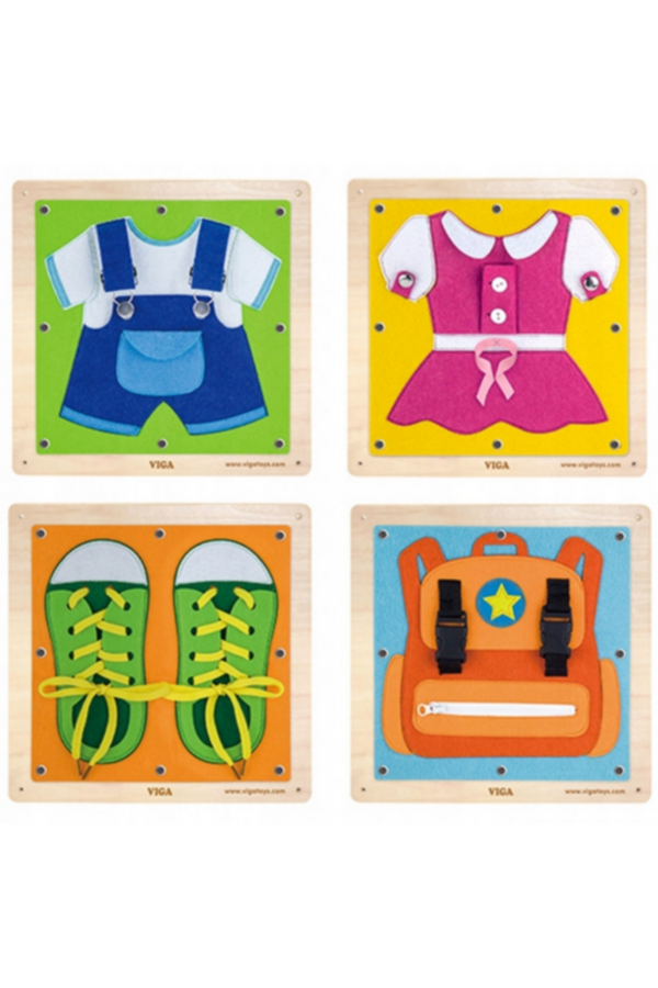 VIGA | Wall Toy - Dressing And Zippering | 51628FSC