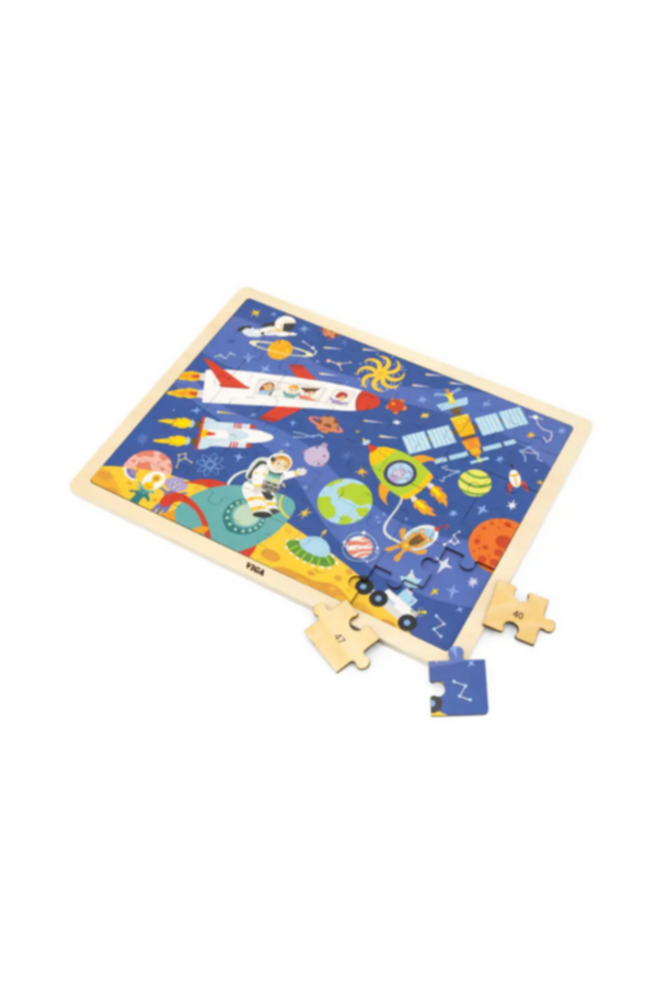 VIGA | Wooden 48 Pcs Puzzle Space | 44586