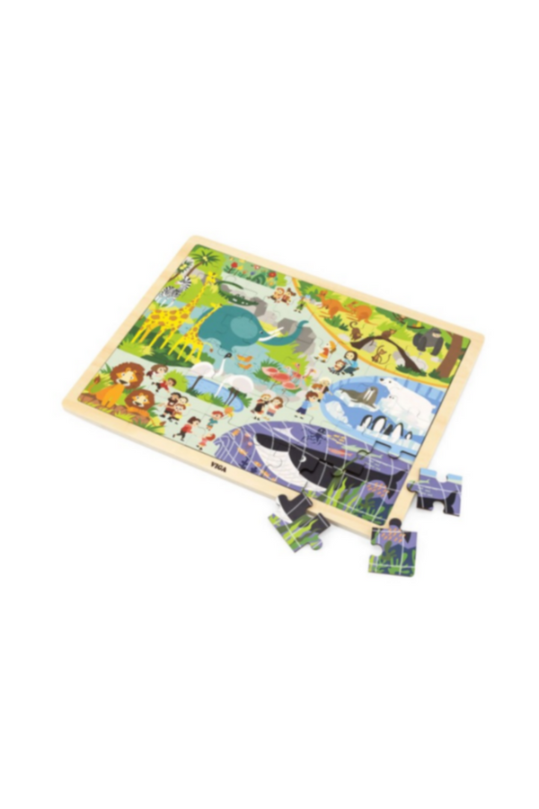 VIGA | Wooden 48 Pcs Puzzle Zoo | 44587