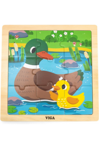 VIGA | Wooden 9 Piece Puzzle - Duck | 44621