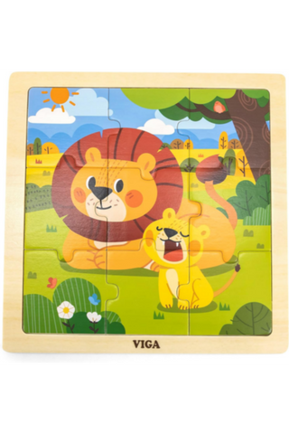 VIGA | Wooden 9 Piece Puzzle - Lion | 44627