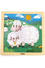 VIGA | Wooden 9-Piece-Puzzle - Sheep | 44622