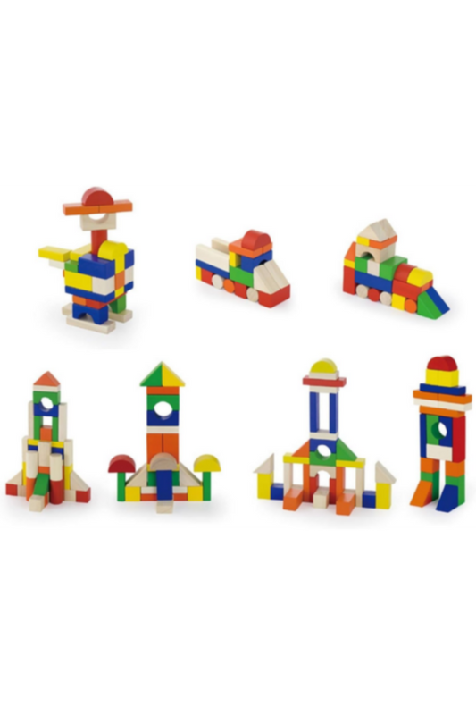 VIGA | Wooden Blocks - 100 Pcs Age 2+ Yrs | 50334