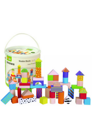 VIGA | Wooden Blocks - 50 Pcs Age 2+ Yrs | 59695