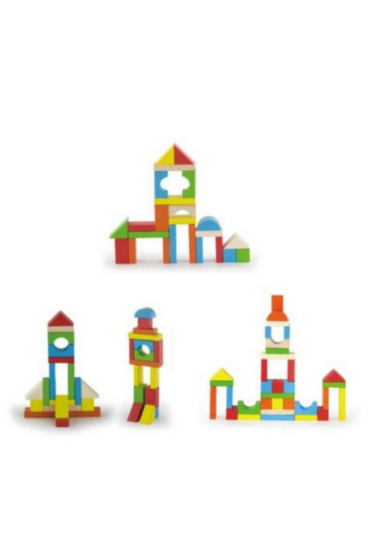 VIGA | Wooden Blocks - 80 Pcs Age 3+ Yrs | 50333