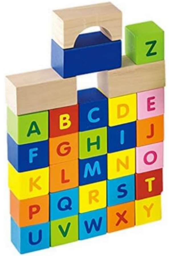 VIGA | Wooden Blocks 100 Pcs Alphabet & Numbers | 50288