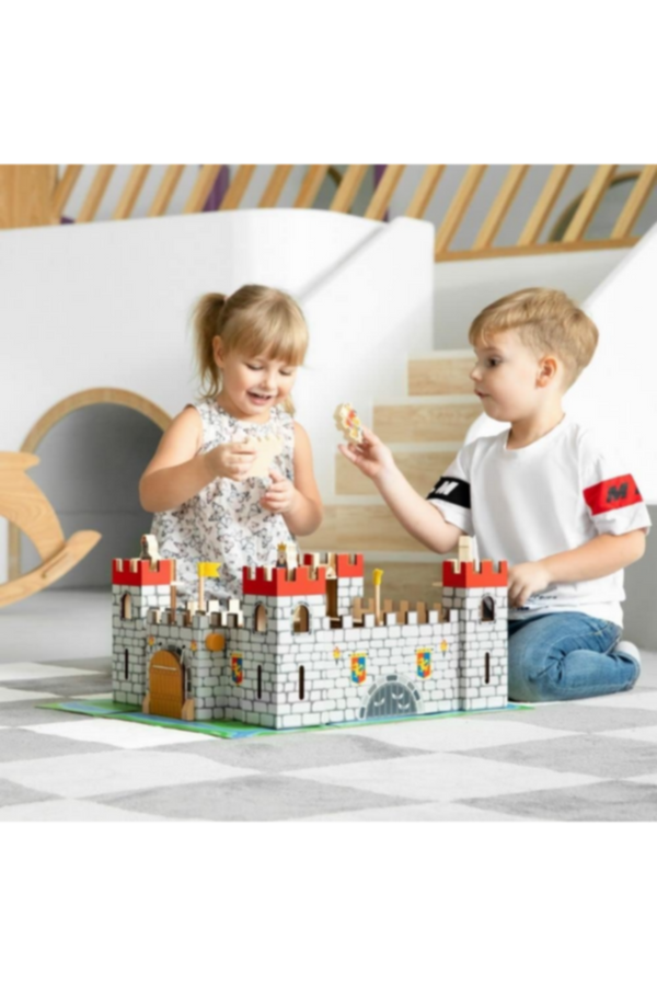 VIGA | Wooden Castle Play Puzzle Baseboard | 50310