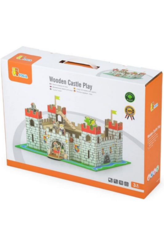 VIGA | Wooden Castle Play Puzzle Baseboard | 50310