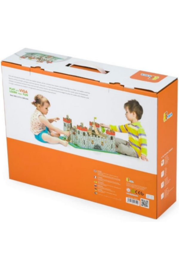 VIGA | Wooden Castle Play Puzzle Baseboard | 50310
