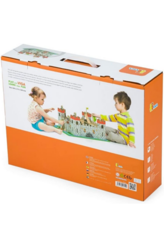 VIGA | Wooden Castle Play Puzzle Baseboard | 50310