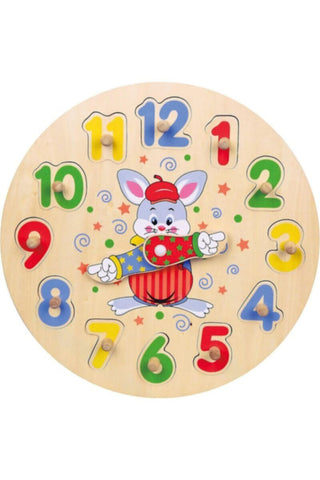 VIGA | Wooden Clock Puzzle for 2 Years+ | 56171