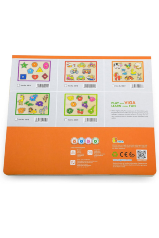 VIGA | Wooden Educational Flat Puzzle - Fruit | 50020