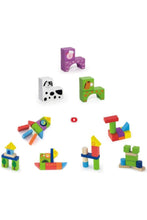 VIGA | Wooden Farm Building & Stacking Blocks Tub - 50 Piece | 50285