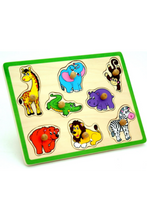 VIGA | Wooden Flat Puzzle - Wild Animals | 50019