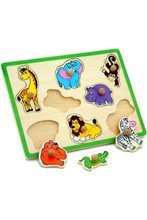 VIGA | Wooden Flat Puzzle - Wild Animals | 50019