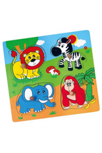 VIGA | Wooden Flat Puzzle - Wild Animals | 59563